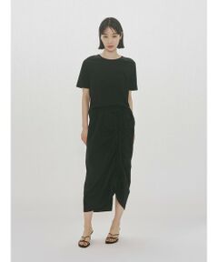 MIDIUMISOLID / ミディウミソリッド ミニ・ひざ丈スカート | MIDIUMISOLID for Ladies ドローストリングスカート