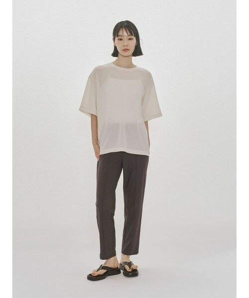MIDIUMISOLID / ミディウミソリッド その他パンツ | MIDIUMISOLID for Ladies エッセンシャルスリムテーパードパンツ(ブラウン(color44))