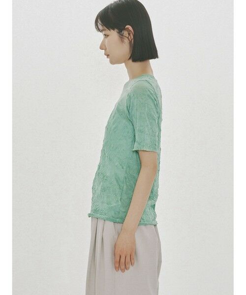 MIDIUMISOLID / ミディウミソリッド カットソー | MIDIUMISOLID for Ladies シースルークルーネックハーフスリーブインナー | 詳細4
