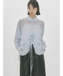 MIDIUMISOLID / ミディウミソリッド シャツ・ブラウス | MIDIUMISOLID for Ladies ドローストリングシャツ