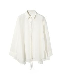 MIDIUMISOLID / ミディウミソリッド シャツ・ブラウス | MIDIUMISOLID for Ladies ドローストリングシャツ