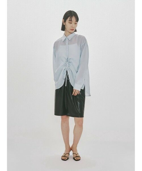 MIDIUMISOLID / ミディウミソリッド シャツ・ブラウス | MIDIUMISOLID for Ladies ドローストリングシャツ | 詳細8