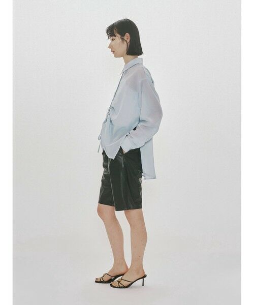 MIDIUMISOLID / ミディウミソリッド シャツ・ブラウス | MIDIUMISOLID for Ladies ドローストリングシャツ | 詳細9