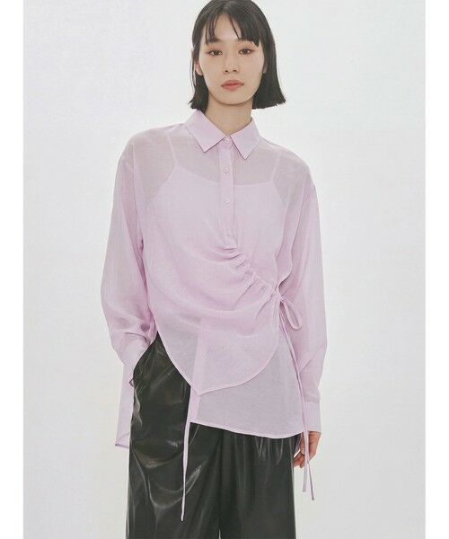 MIDIUMISOLID / ミディウミソリッド シャツ・ブラウス | MIDIUMISOLID for Ladies ドローストリングシャツ | 詳細26