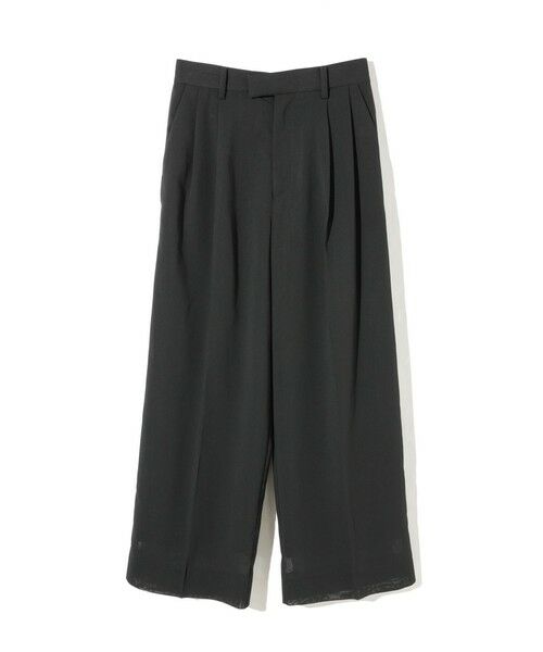 MIDIUMISOLID / ミディウミソリッド その他パンツ | MIDIUMISOLID for Ladies シアーワイドスラックス（ブラック(color99)）