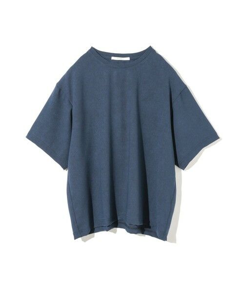MIDIUMISOLID / ミディウミソリッド カットソー | MIDIUMISOLID Men’s ハーフスリーブシアーベーシックプルオーバー（ネイビー(color77)）