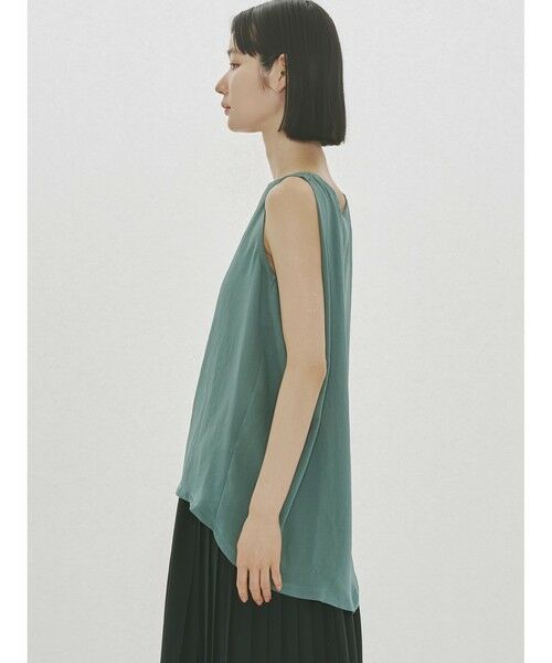 MIDIUMISOLID / ミディウミソリッド カットソー | MIDIUMISOLID for Ladies ノースリーブタックワイドプルオーバー | 詳細4