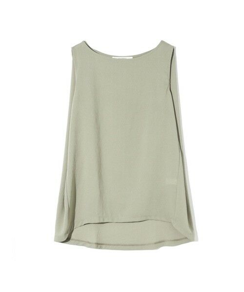 MIDIUMISOLID / ミディウミソリッド カットソー | MIDIUMISOLID for Ladies ノースリーブタックワイドプルオーバー（ライトカーキ(color24)）