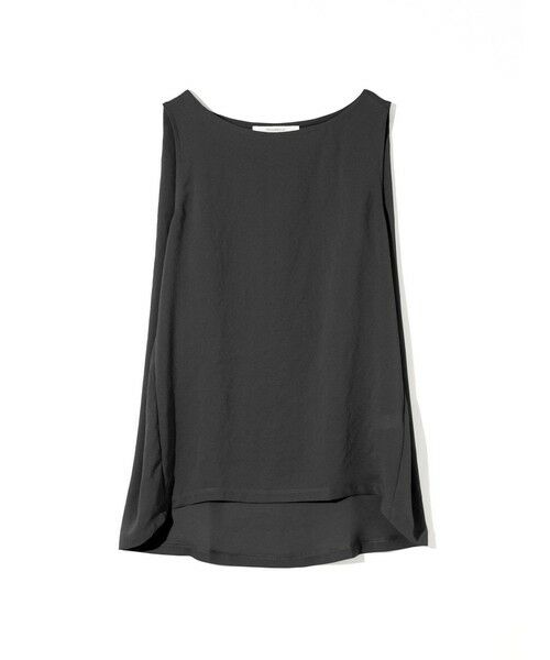 MIDIUMISOLID / ミディウミソリッド カットソー | MIDIUMISOLID for Ladies ノースリーブタックワイドプルオーバー（ブラック(color99)）