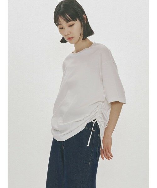MIDIUMISOLID / ミディウミソリッド カットソー | MIDIUMISOLID for Ladies ドローストリングTシャツ | 詳細3