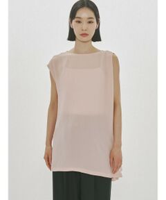 MIDIUMISOLID for Ladies アシンメトリーフレアプルオーバー