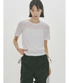 MIDIUMISOLID / ミディウミソリッド カットソー | MIDIUMISOLID for Ladies ジャカードクルーネックシアーインナー