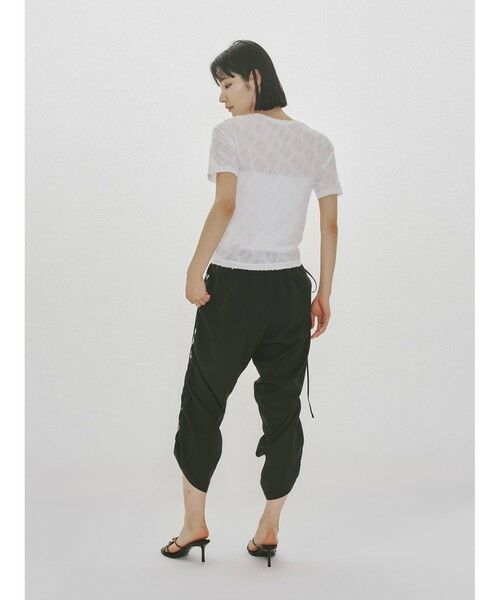 MIDIUMISOLID / ミディウミソリッド カットソー | MIDIUMISOLID for Ladies ジャカードクルーネックシアーインナー | 詳細9