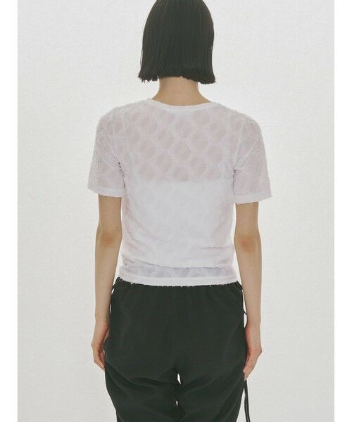 MIDIUMISOLID / ミディウミソリッド カットソー | MIDIUMISOLID for Ladies ジャカードクルーネックシアーインナー | 詳細5