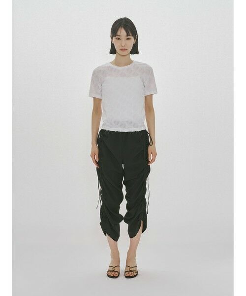 MIDIUMISOLID / ミディウミソリッド カットソー | MIDIUMISOLID for Ladies ジャカードクルーネックシアーインナー | 詳細6