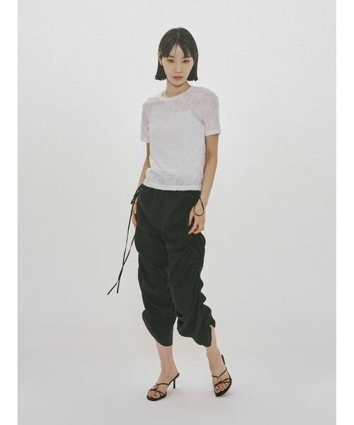 MIDIUMISOLID / ミディウミソリッド カットソー | MIDIUMISOLID for Ladies ジャカードクルーネックシアーインナー | 詳細7
