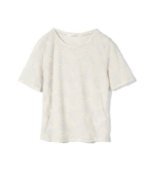 MIDIUMISOLID / ミディウミソリッド カットソー | MIDIUMISOLID for Ladies ジャカードクルーネックシアーインナー（アイボリー(color12)）