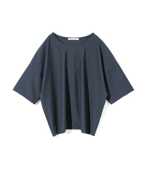MIDIUMISOLID / ミディウミソリッド カットソー | MIDIUMISOLID エッセンシャルワイドTシャツ（ネイビー(color77)）