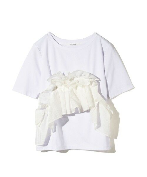 MIDIUMISOLID / ミディウミソリッド カットソー | MIDIUMISOLID for Ladies シフトフリルTシャツ | 詳細1