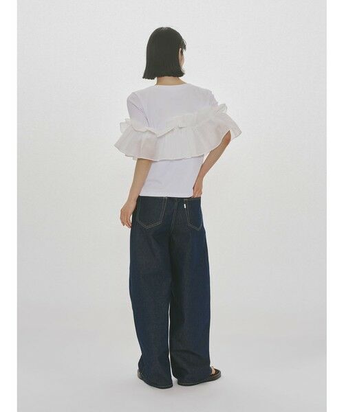 MIDIUMISOLID / ミディウミソリッド カットソー | MIDIUMISOLID for Ladies シフトフリルTシャツ | 詳細9