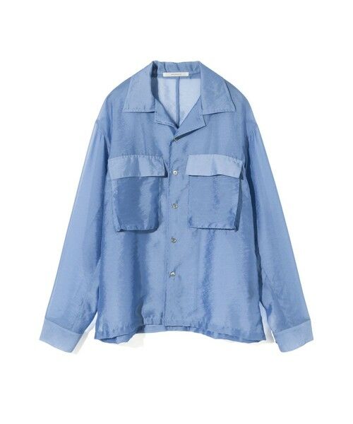 MIDIUMISOLID / ミディウミソリッド シャツ・ブラウス | MIDIUMISOLID Men’s シアーオープンカラーシャツ | 詳細1
