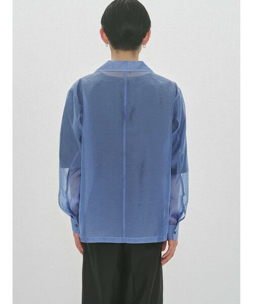 MIDIUMISOLID / ミディウミソリッド シャツ・ブラウス | MIDIUMISOLID Men’s シアーオープンカラーシャツ | 詳細5