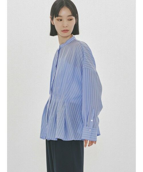 MIDIUMISOLID / ミディウミソリッド シャツ・ブラウス | MIDIUMISOLID for Ladies タックブラウス | 詳細4