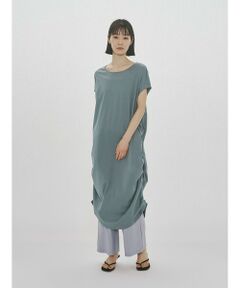 MIDIUMISOLID / ミディウミソリッド ロング・マキシ丈ワンピース | MIDIUMISOLID for Ladies ドローストリングジャージーワンピース