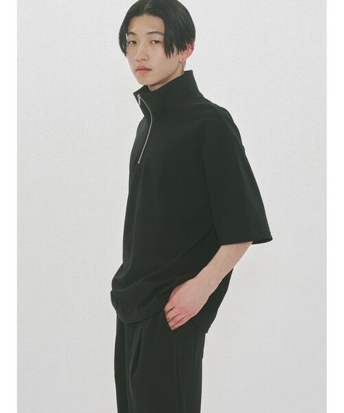 MIDIUMISOLID / ミディウミソリッド カットソー | MIDIUMISOLID Men’s ハーフジップワイドプルオーバー | 詳細3