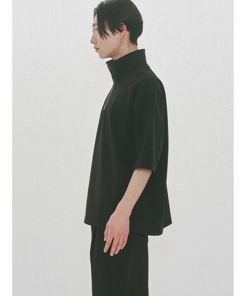 MIDIUMISOLID / ミディウミソリッド カットソー | MIDIUMISOLID Men’s ハーフジップワイドプルオーバー | 詳細4