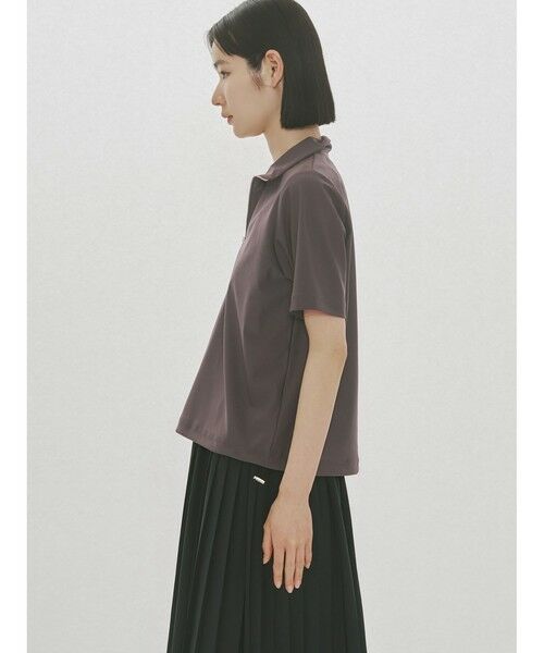 MIDIUMISOLID / ミディウミソリッド カットソー | MIDIUMISOLID for Ladies エッセンシャルジップネックトップス | 詳細3