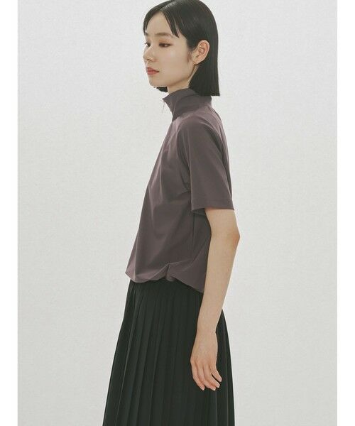 MIDIUMISOLID / ミディウミソリッド カットソー | MIDIUMISOLID for Ladies エッセンシャルジップネックトップス | 詳細7