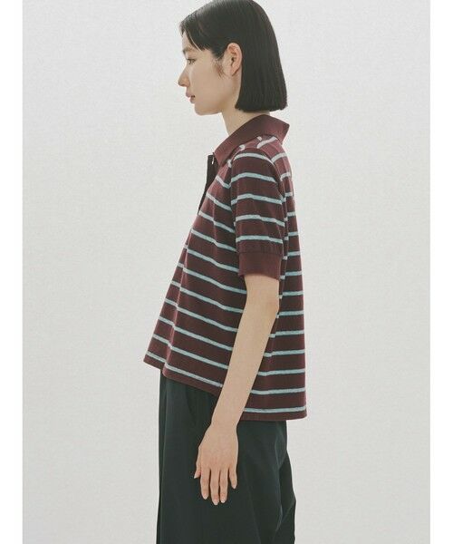 MIDIUMISOLID / ミディウミソリッド カットソー | MIDIUMISOLID for Ladies マルチボーダーポロシャツ | 詳細4