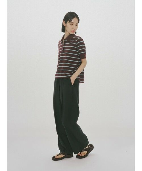 MIDIUMISOLID / ミディウミソリッド カットソー | MIDIUMISOLID for Ladies マルチボーダーポロシャツ | 詳細7
