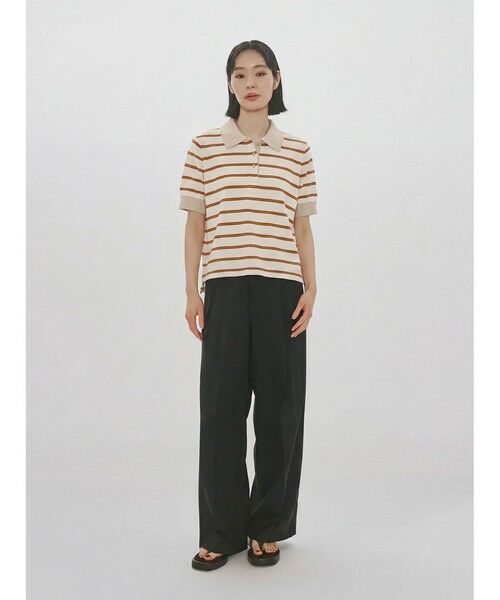 MIDIUMISOLID / ミディウミソリッド カットソー | MIDIUMISOLID for Ladies マルチボーダーポロシャツ | 詳細15