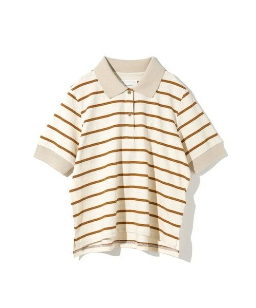 MIDIUMISOLID / ミディウミソリッド カットソー | MIDIUMISOLID for Ladies マルチボーダーポロシャツ（キナリ(color13)）