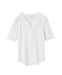 MIDIUMISOLID / ミディウミソリッド カットソー | MIDIUMISOLID for Ladies リブヘンリーネックプルオーバー