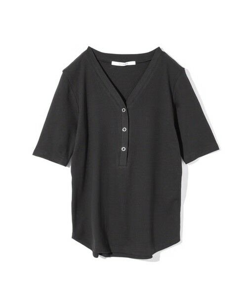 MIDIUMISOLID / ミディウミソリッド カットソー | MIDIUMISOLID for Ladies リブヘンリーネックプルオーバー | 詳細2