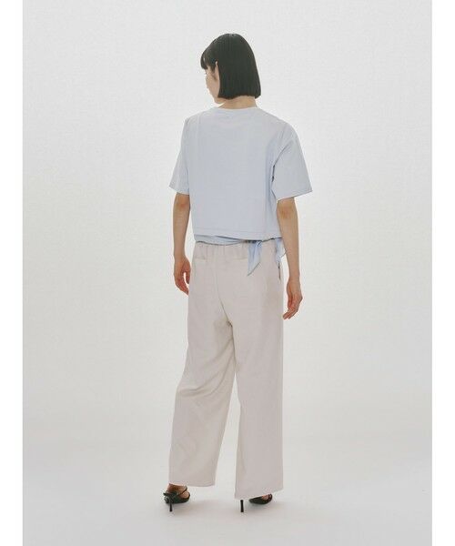 MIDIUMISOLID / ミディウミソリッド カットソー | MIDIUMISOLID for Ladies シアーミックスファブリックTシャツ | 詳細9