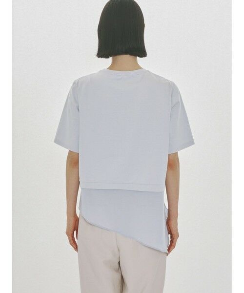 MIDIUMISOLID / ミディウミソリッド カットソー | MIDIUMISOLID for Ladies シアーミックスファブリックTシャツ | 詳細5