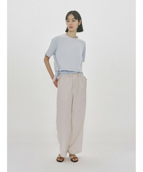MIDIUMISOLID / ミディウミソリッド カットソー | MIDIUMISOLID for Ladies シアーミックスファブリックTシャツ | 詳細6