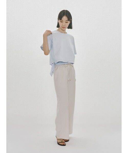 MIDIUMISOLID / ミディウミソリッド カットソー | MIDIUMISOLID for Ladies シアーミックスファブリックTシャツ | 詳細7