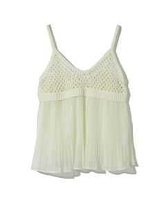 MIDIUMISOLID / ミディウミソリッド ベスト | MIDIUMISOLID for Ladies メッシュニットプリーツキャミソール