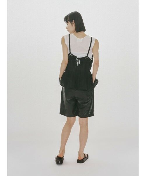 MIDIUMISOLID / ミディウミソリッド ベスト | MIDIUMISOLID for Ladies メッシュニットプリーツキャミソール | 詳細10