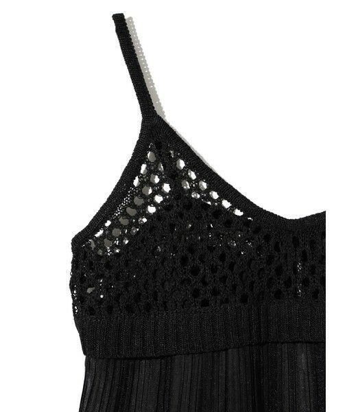 MIDIUMISOLID / ミディウミソリッド ベスト | MIDIUMISOLID for Ladies メッシュニットプリーツキャミソール | 詳細12