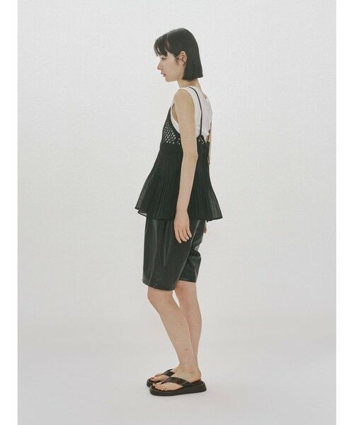 MIDIUMISOLID / ミディウミソリッド ベスト | MIDIUMISOLID for Ladies メッシュニットプリーツキャミソール | 詳細9