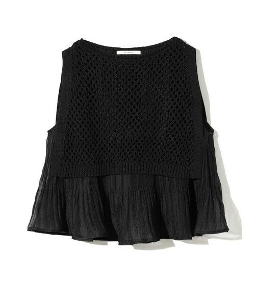 MIDIUMISOLID / ミディウミソリッド ベスト | MIDIUMISOLID for Ladies メッシュニットプリーツベスト | 詳細2