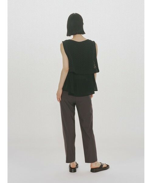 MIDIUMISOLID / ミディウミソリッド ベスト | MIDIUMISOLID for Ladies メッシュニットプリーツベスト | 詳細10