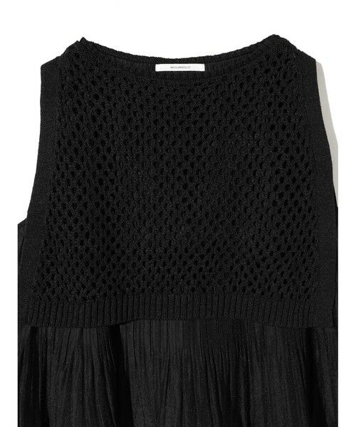 MIDIUMISOLID / ミディウミソリッド ベスト | MIDIUMISOLID for Ladies メッシュニットプリーツベスト | 詳細11