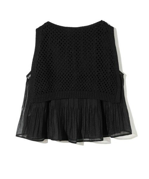 MIDIUMISOLID / ミディウミソリッド ベスト | MIDIUMISOLID for Ladies メッシュニットプリーツベスト | 詳細14